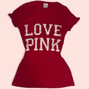 PINK Victoria's Secret Bold Red Tee